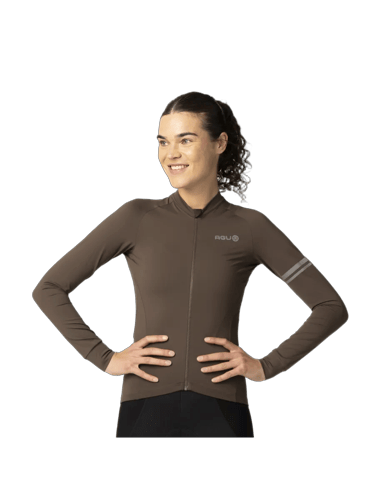 Solid Fietsshirt Lange Mouwen Performance  Dames