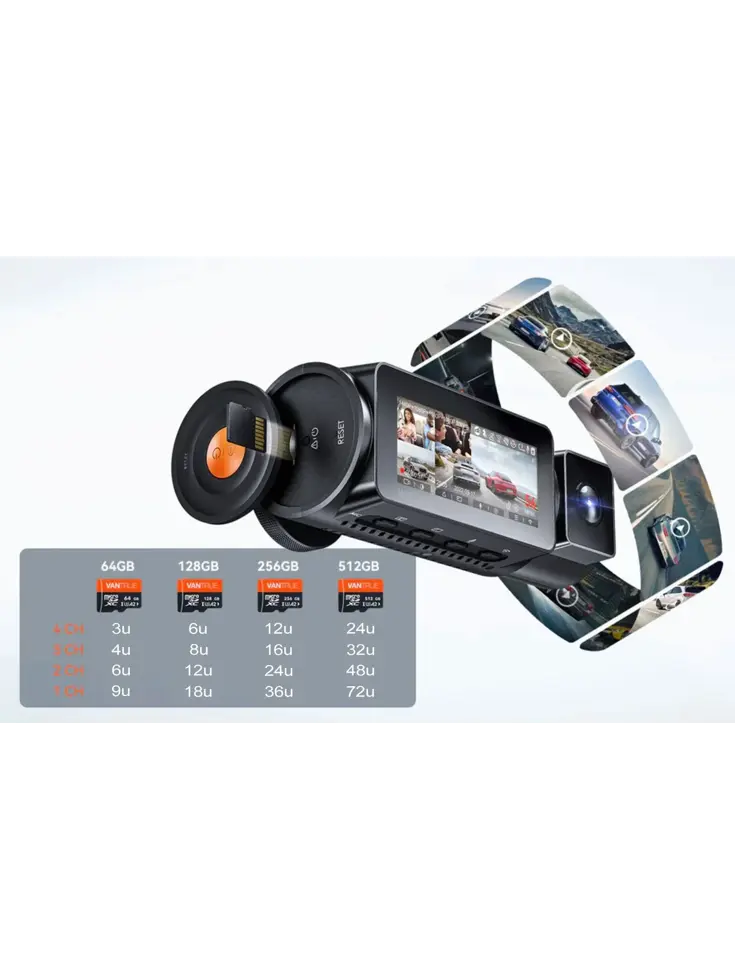 N5 2K QuadHD 4CH Wifi GPS 360 graden dashcam