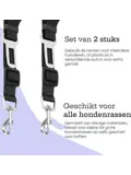 Hondengordel voor Auto - 2 stuks - Zwart