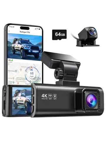 F7N 4K Wifi GPS 2CH 64gb dashcam