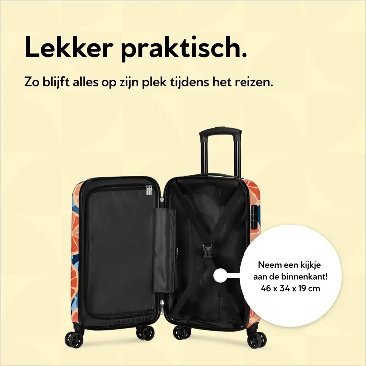 Handbagage Koffer met print - 55cm