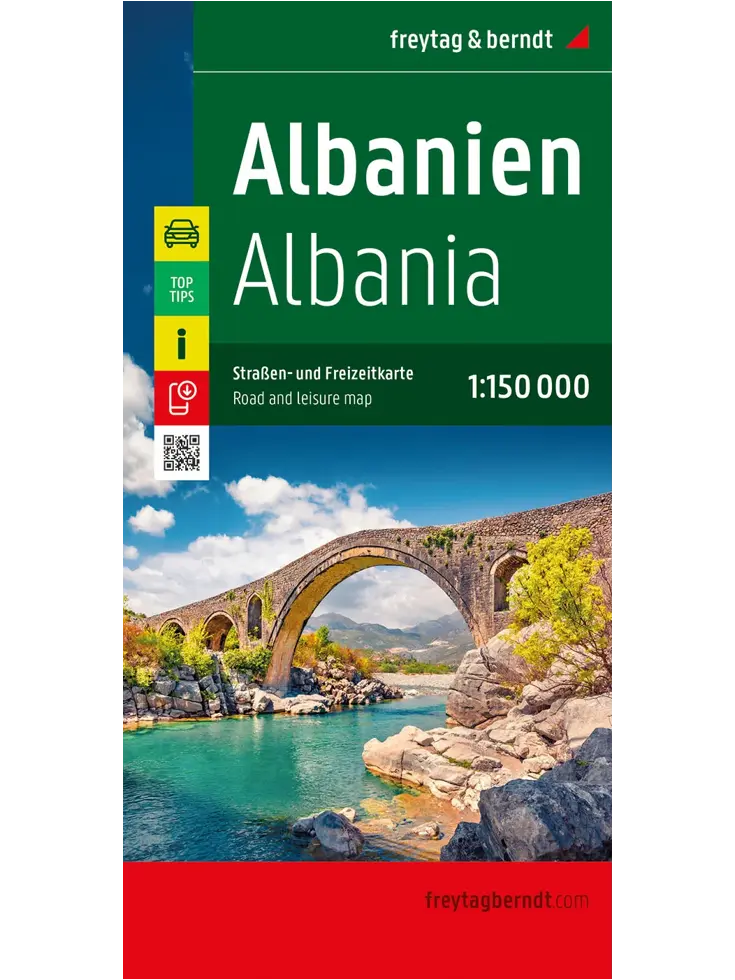 Wegenkaart Albanië tweezijdig