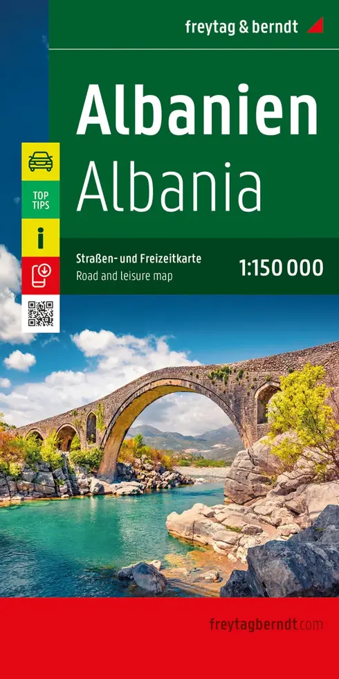 Wegenkaart Albanië tweezijdig