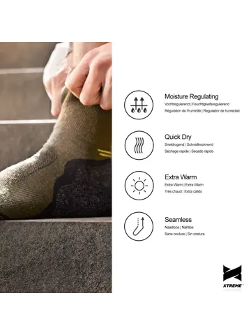 6 paar - Met Wol - Hiking Sokken