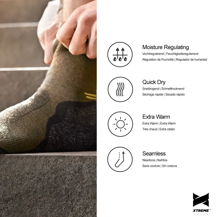 6 paar - Met Wol - Hiking Sokken