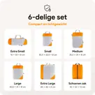Compressie Packing Cubes – 6 stuks – Oranje