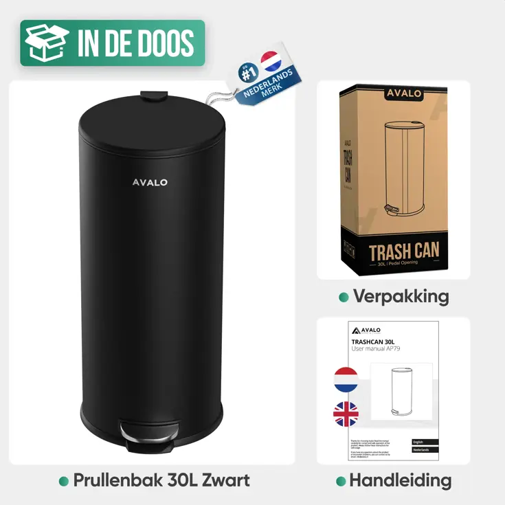 Avalo Pedaalemmer 30L - RVS