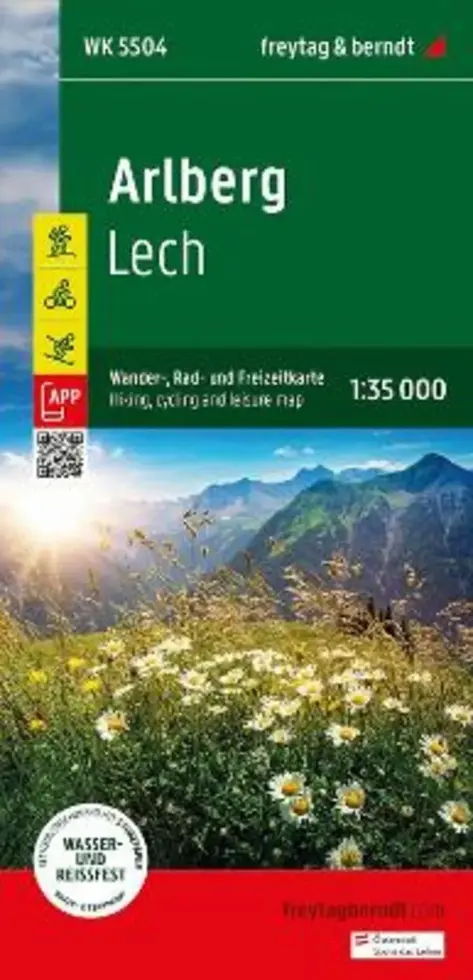 Wandelkaart WK5504 Arlberg - Lech