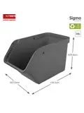 Sigma home - Prullenbak + deksel 30L - 2-dlg