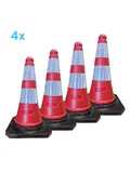 Oranje pion mexxo 50 cm 4 stuks