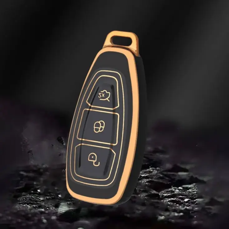 TPU Sleutelhoesje voor Ford goud K3
