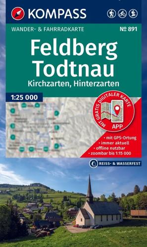 Wandelkaart WK891 Feldberg - Todtnau
