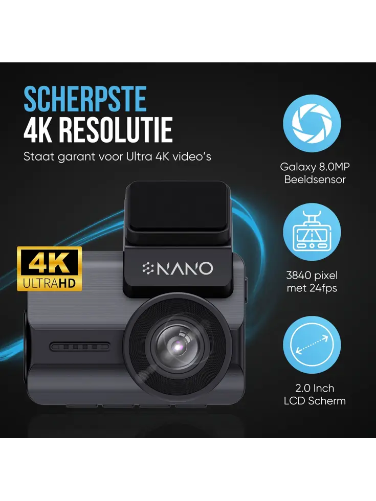 M68 4K 2CH Wifi GPS 32gb dashcam