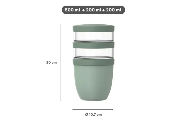 Mepal Ellipse Lunchpot 3-delig 500 + 200 + 200 ml