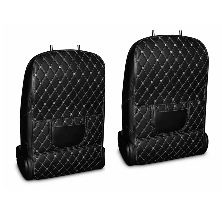 2x Kunstlederen Anti-trap Autostoelmat + Opbergvak
