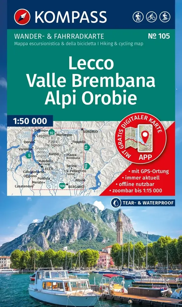 Wandelkaart WK105 Lecco