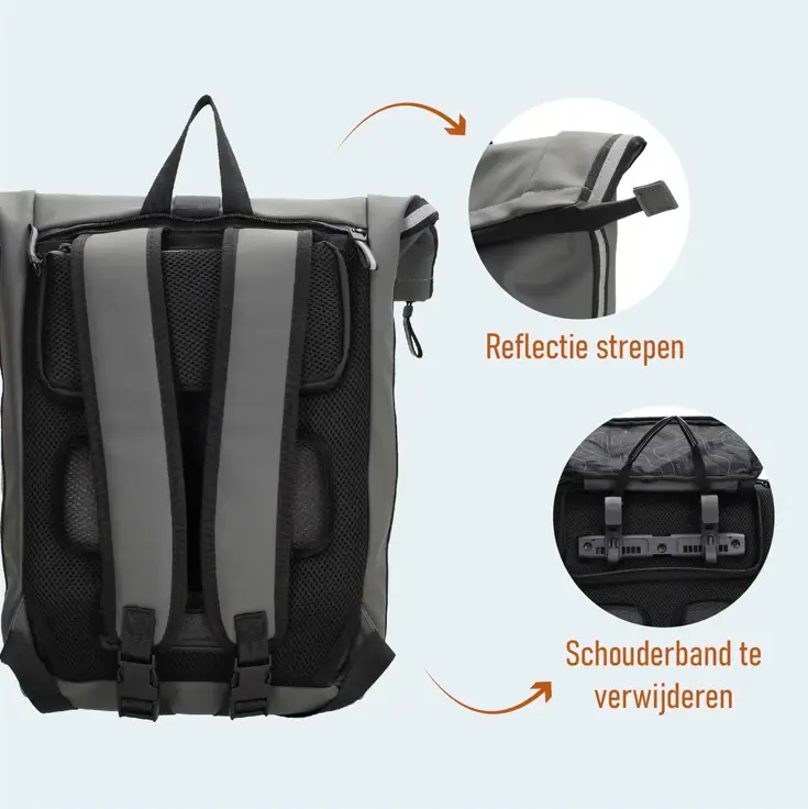 Beagles - Bicycle - Fietstas met rolltop