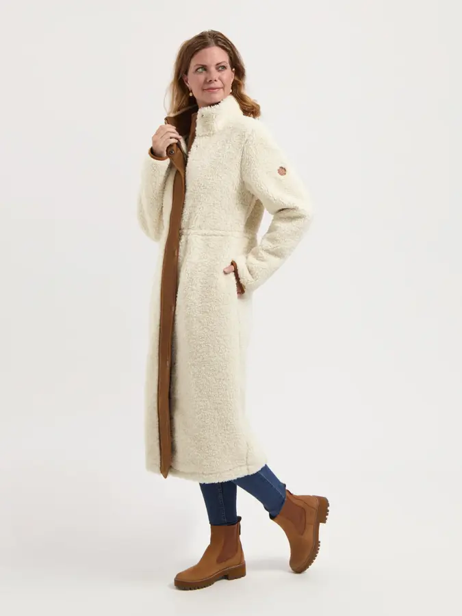 MGO River Dames Lange tussenjas - Teddy look