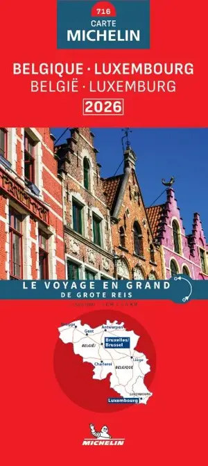 Michelin wegenkaart 716 België/Luxemburg 2026 