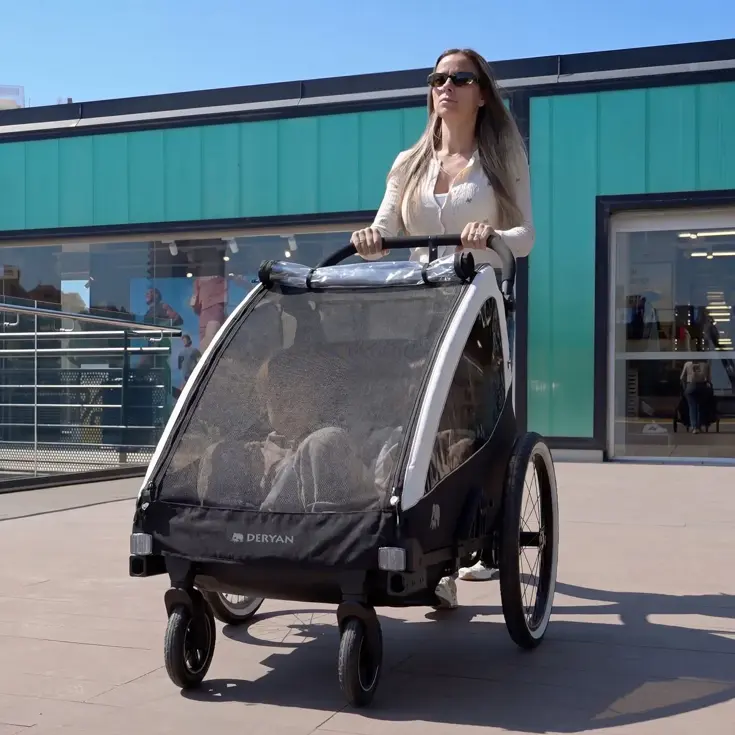 Luxe Fietskar V2 - 3-in-1 - Hardloopkinderwagen