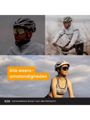 Fietsbril met 5 verwisselbare lenzen - sportbril