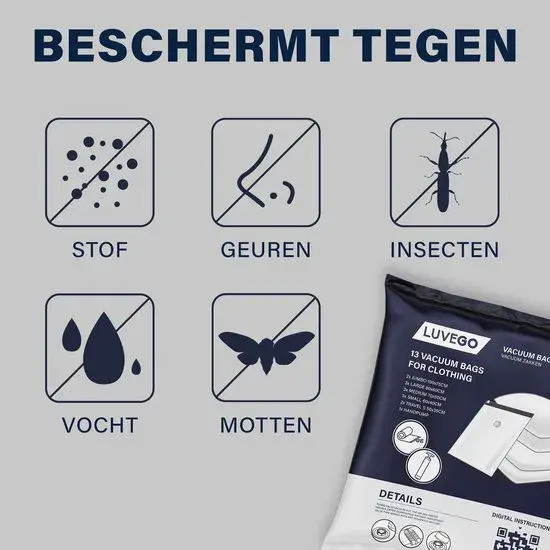 Vacuümzakken voor Kleding - 8-Pack