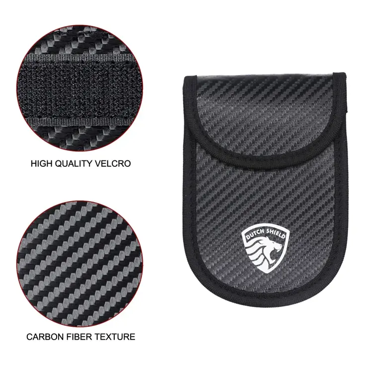 2 x RFID Autosleutel Hoesje Anti-Skim Carbon Style