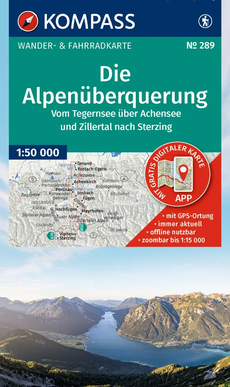 Wandelkaart WK289 Die Alpenüberquerung