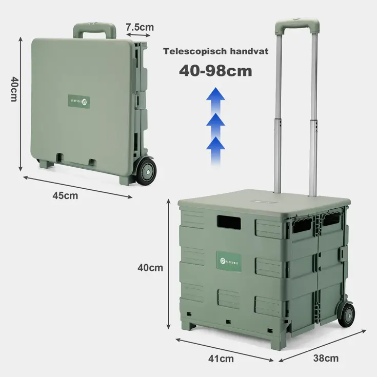 Boodschappenkrat - 50L - Met Deksel