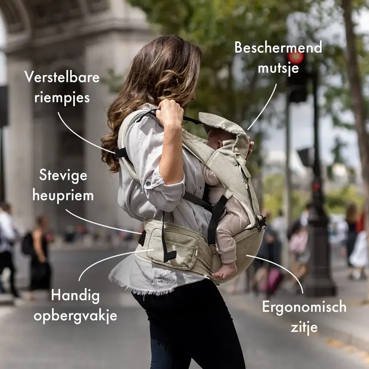 Pack Luxe draagzak + Opbergvakjes - Ergonomisch