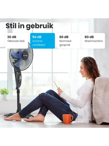 Statiefventilator – 50W – Zwart