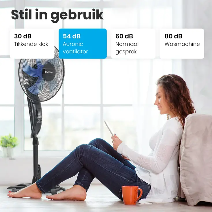 Statiefventilator – 50W – Zwart