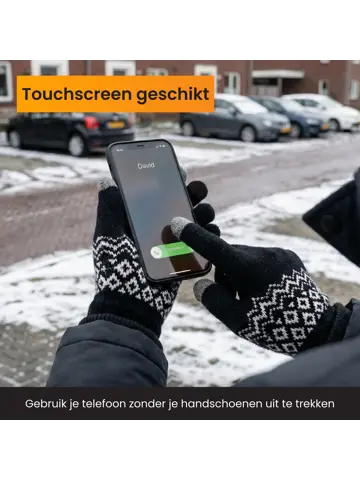 Touchscreen Handschoenen Winter - Zwart