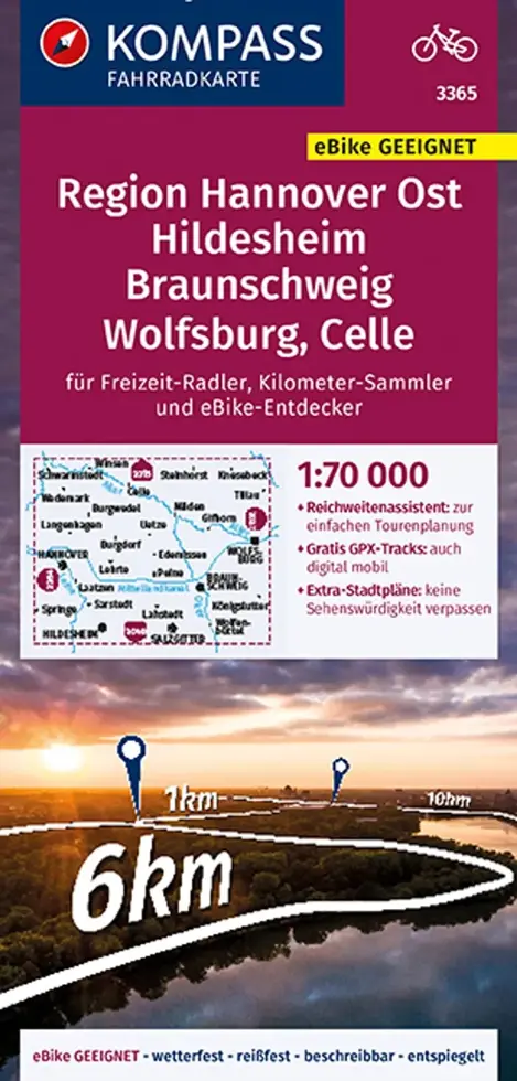 Fietskaart FK 3365 Region Hannover Ost