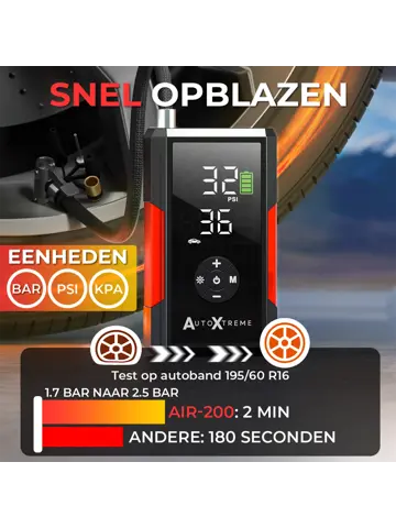 Air-200 - Luchtcompressor & Elektrische fietspomp