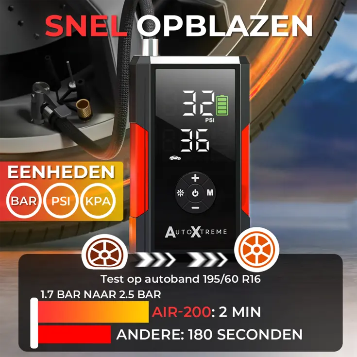 Air-200 - Luchtcompressor & Elektrische fietspomp