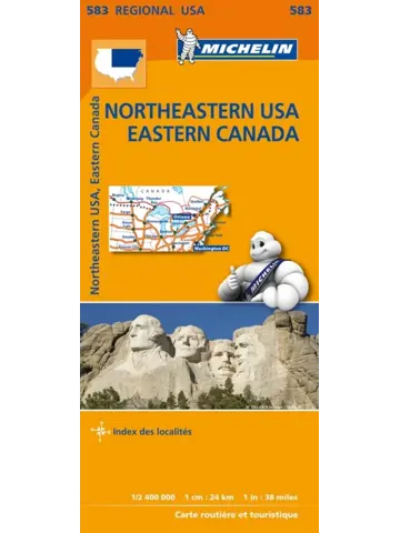 Kaart Regional 583 USA Noord-Oost