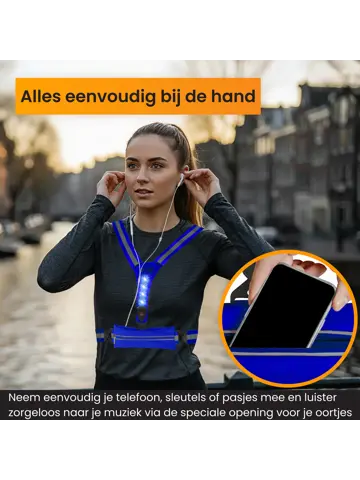 Hardloopvest met Opbergvak - Verlichting