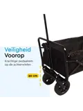 Bolderkar  Deluxe- Opvouwbaar - 100kg -Zwart