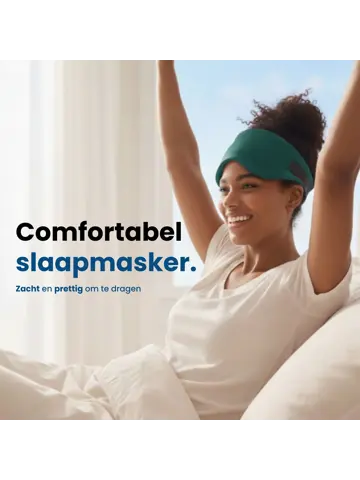 Slaapmasker Katoen - Oceaanblauw - PurelyGoods