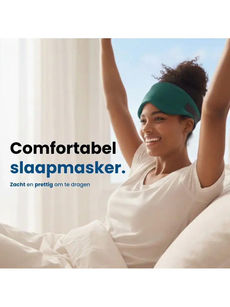 Slaapmasker Katoen - Oceaanblauw - PurelyGoods