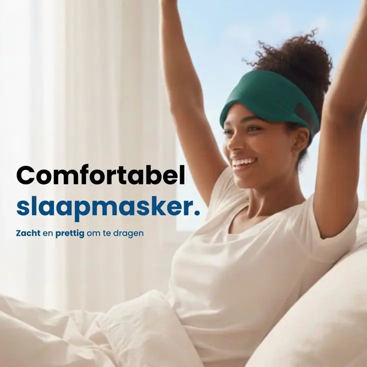 Slaapmasker Katoen - Oceaanblauw - PurelyGoods