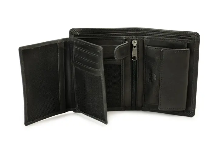 Aiden - Leren portemonnee - Billfold - Muntgeldvak