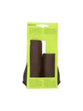 Ergonomische leren handvatten 135/92mm bruin