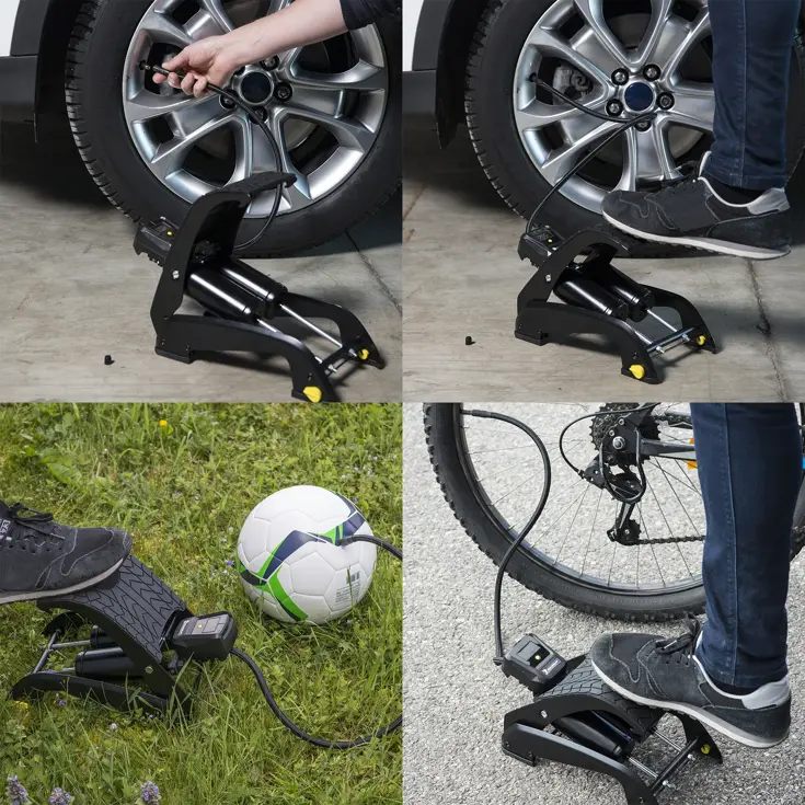 Dubbele Voetpomp - Inclusief digitale manometer