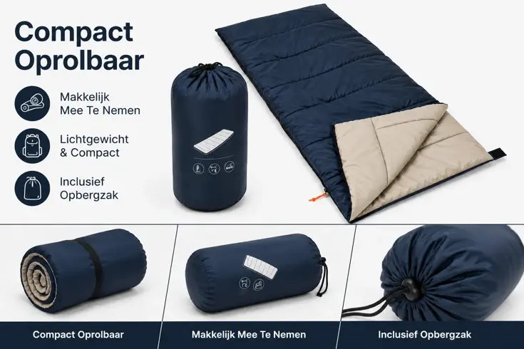 Slaapzak Envelop 190x75 cm - Camping Slaapzak