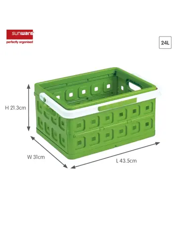 Square - Vouwkrat met handgreep - 24L - 2-dlg