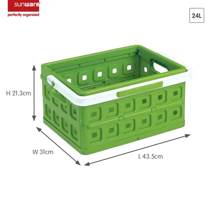 Square - Vouwkrat met handgreep - 24L - 2-dlg