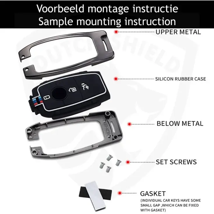 Metalen Sleutelhoesje voor Mercedes grijs B3