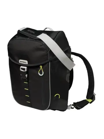 Basil rugtas Miles daypack black lime 17L
